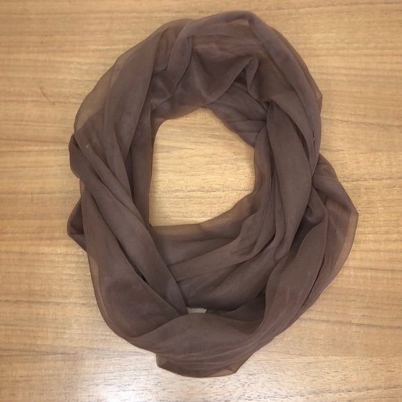 Vintage 1960's brown chiffon headband wrap